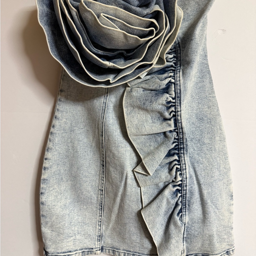 Denim Ruffle Scarf - Picture 3 of 5